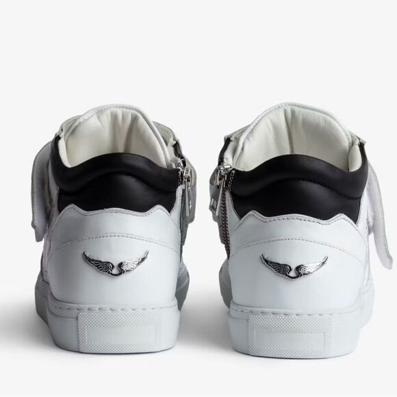 NWTs Zadig & Voltaire | ZV1747 Mid Flash Smooth Sneakers Size 41 - Picture 2 of 9